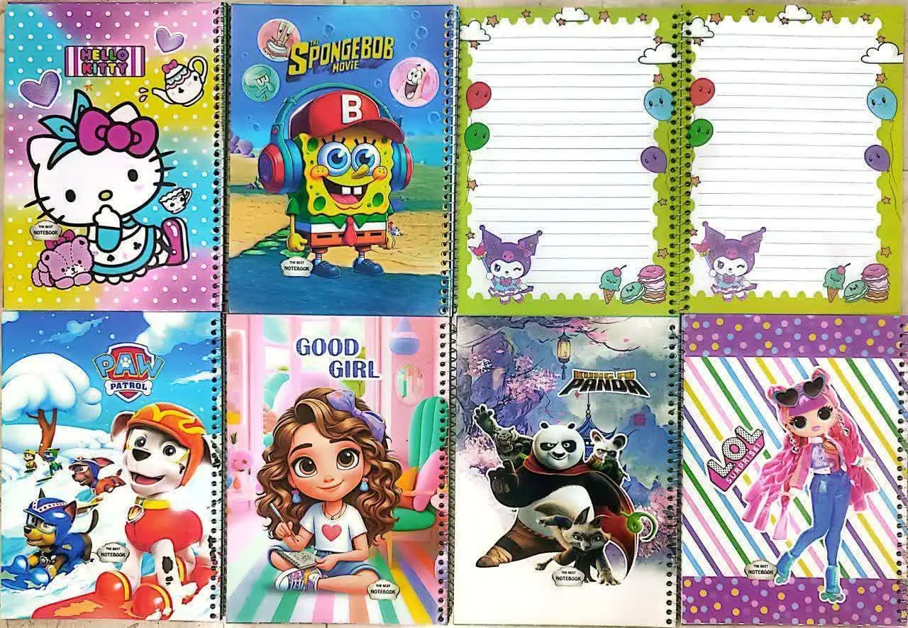 دفتر ۴۰ برگ حاشیه دار تک سیم با کاغذ ۷۰ گرم
