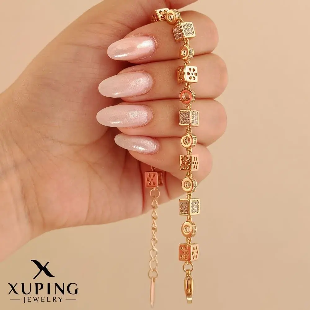 💎 دستبند مکعبی نگین دار از...