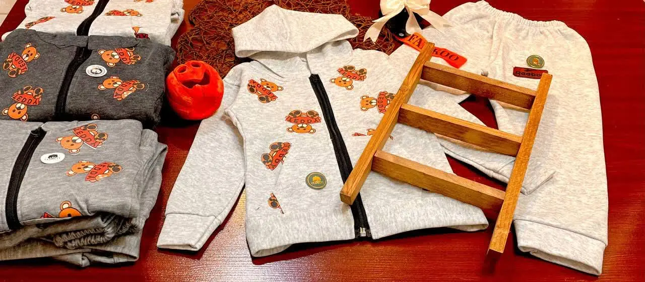 🧶 هودی شلوار کرکی 🤩 تمام زیپ
