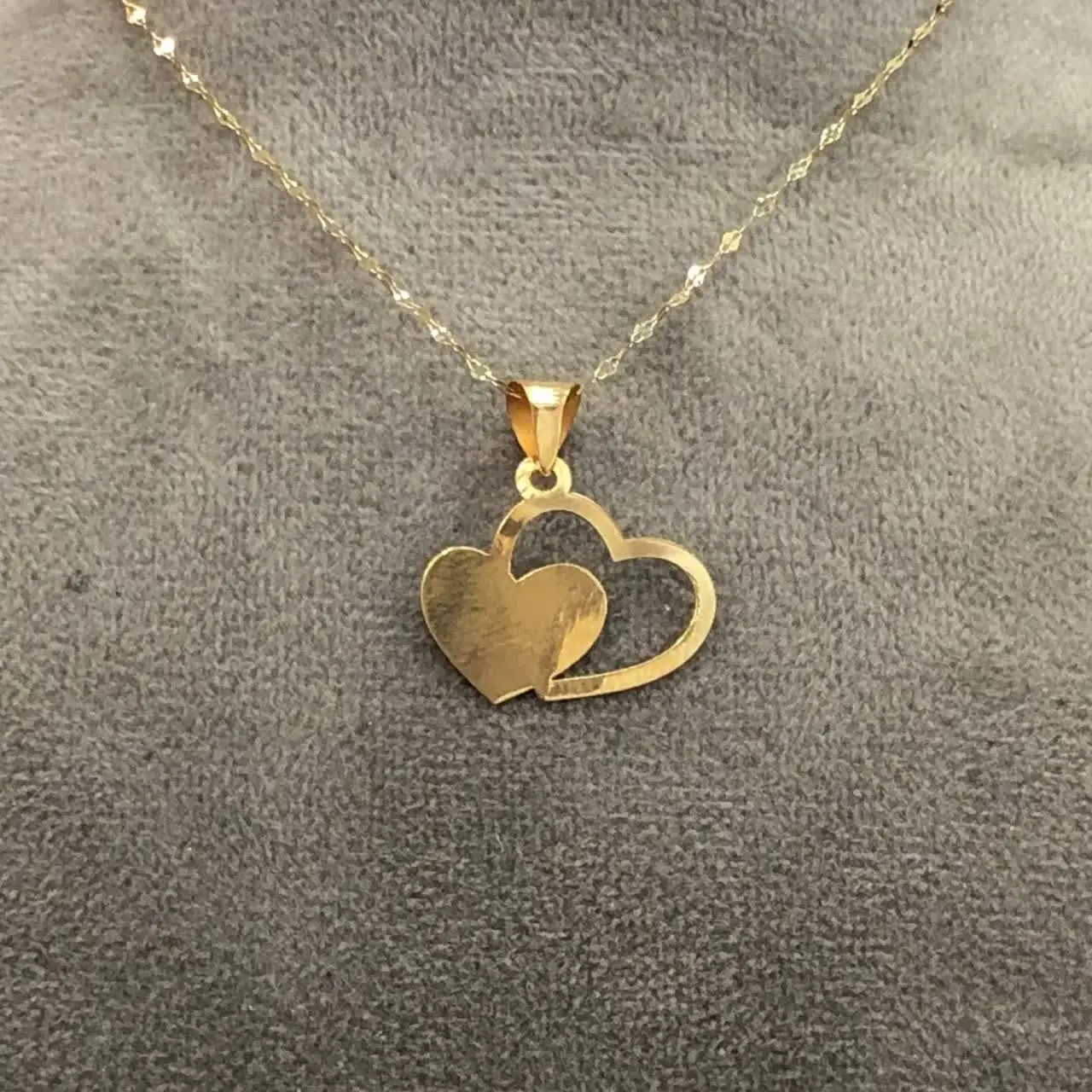 پلاک مینیمال سفارشی مدل دو قلب 💕🌿
