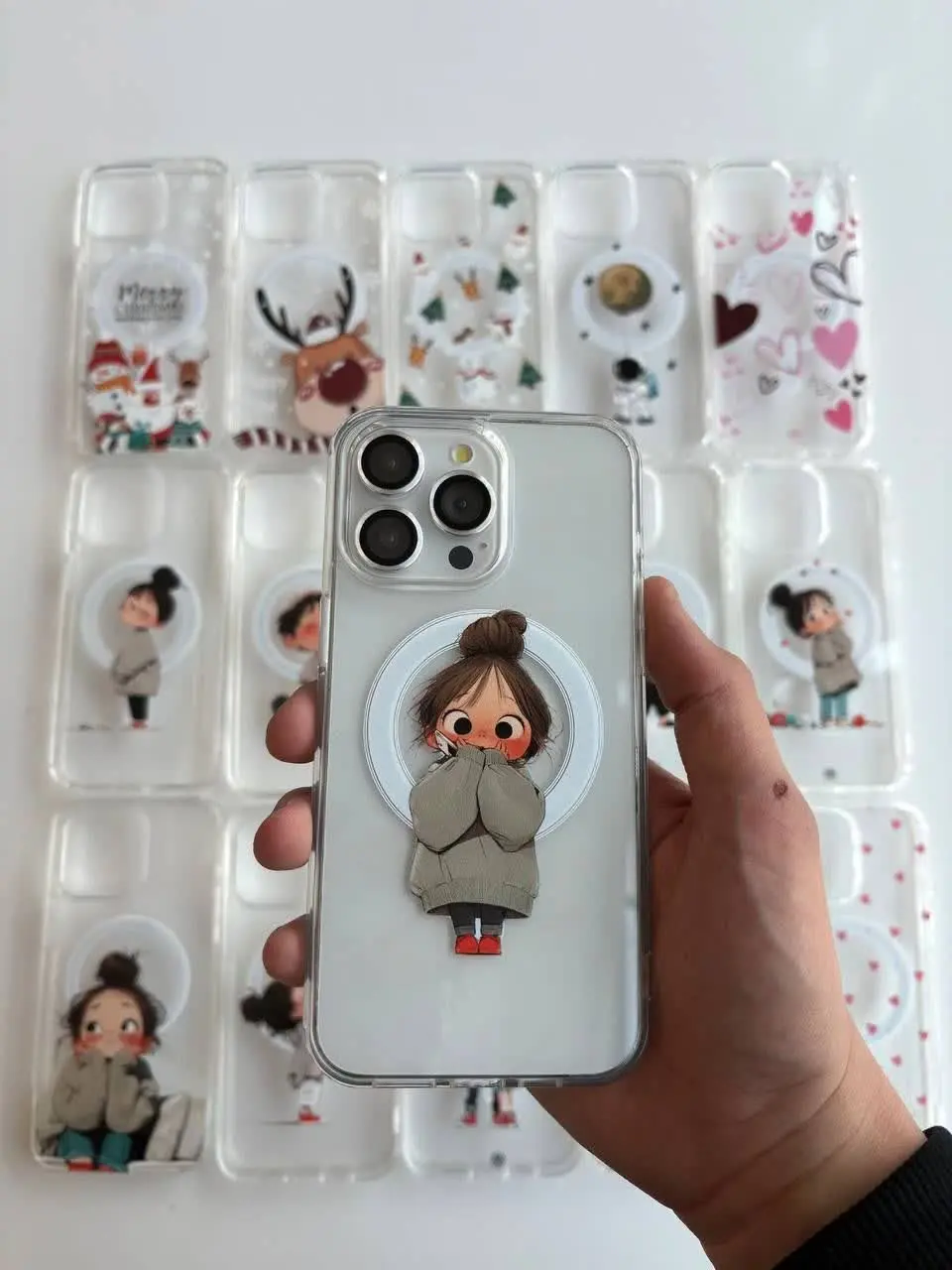 مجموع جذاب و با کیفیت قاب شفاف طرحدار مگسیف مخصوص انواع #آیفون و سری اس #سامسونگ 
