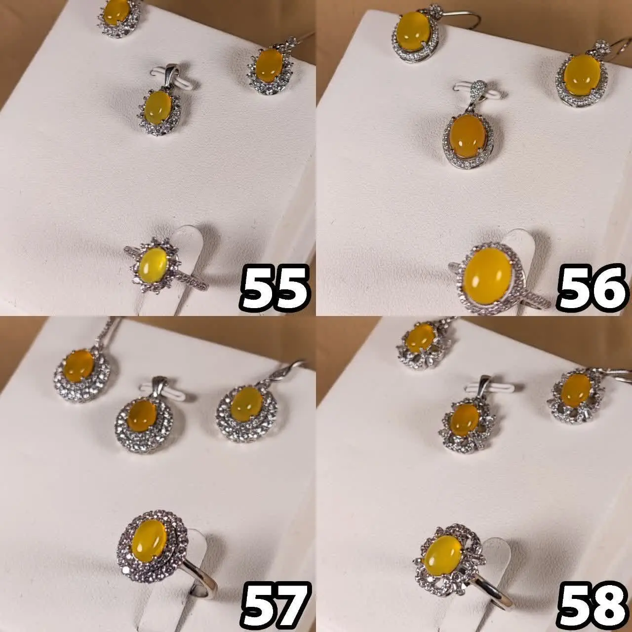 نیم ست با عقیق زرد طبیعی 💍😍
