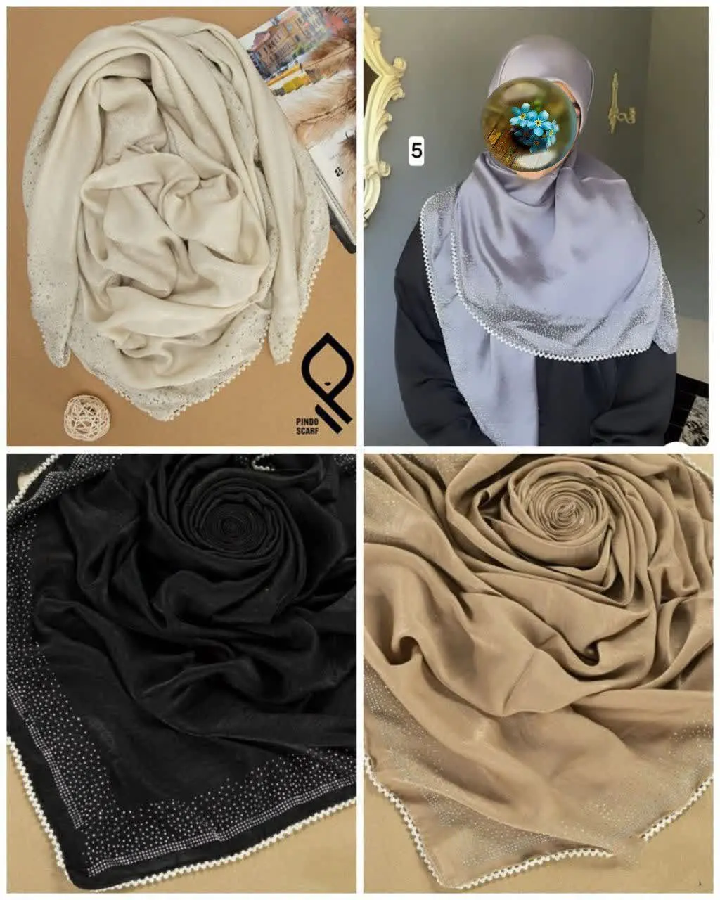 🐝 روسری مشکی کوپرا مجلسی