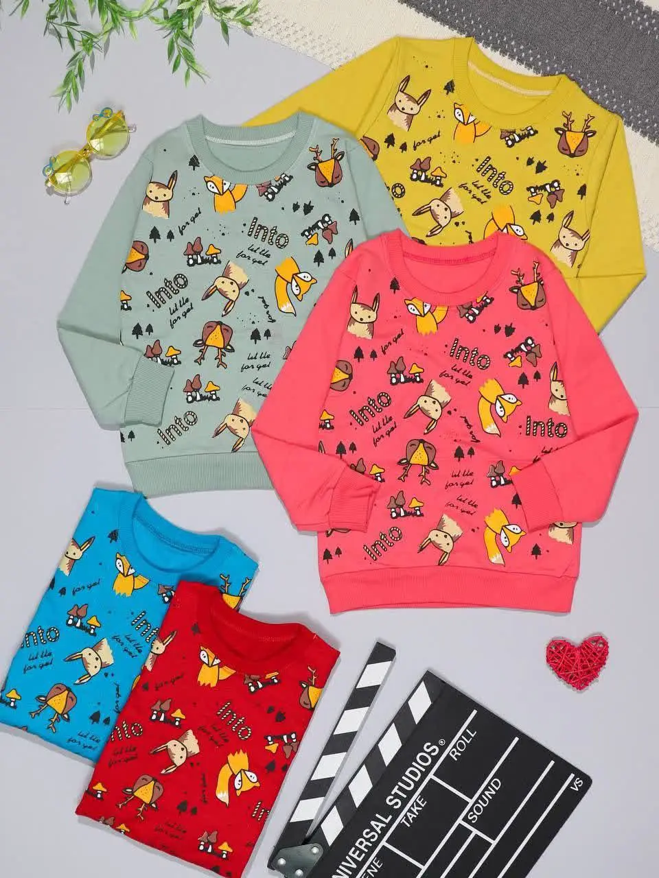 👫بلوز تک پسرانه چاپ گوزن و...