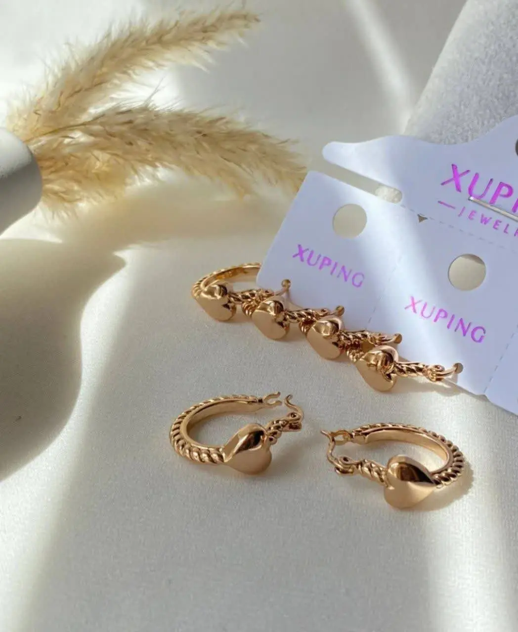 گوشواره قلبی ژوپینگ کد ۲۳۱۳