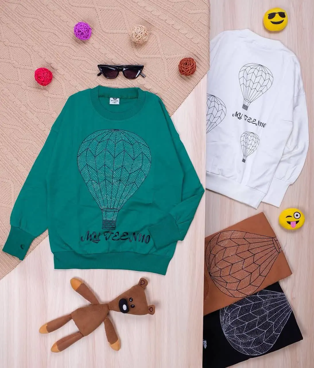 👫بلوز تک دخترانه بالن نگینی👫
