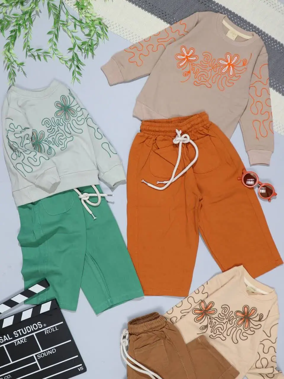 👫بلوز و شلوار دخترانه پنبه...