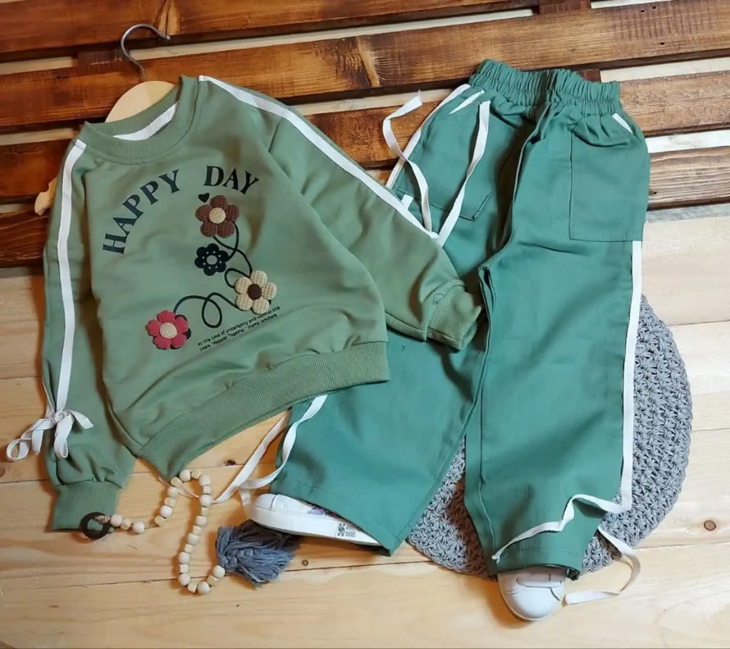 بلوز شلوار دخترانه سه گل Ha...