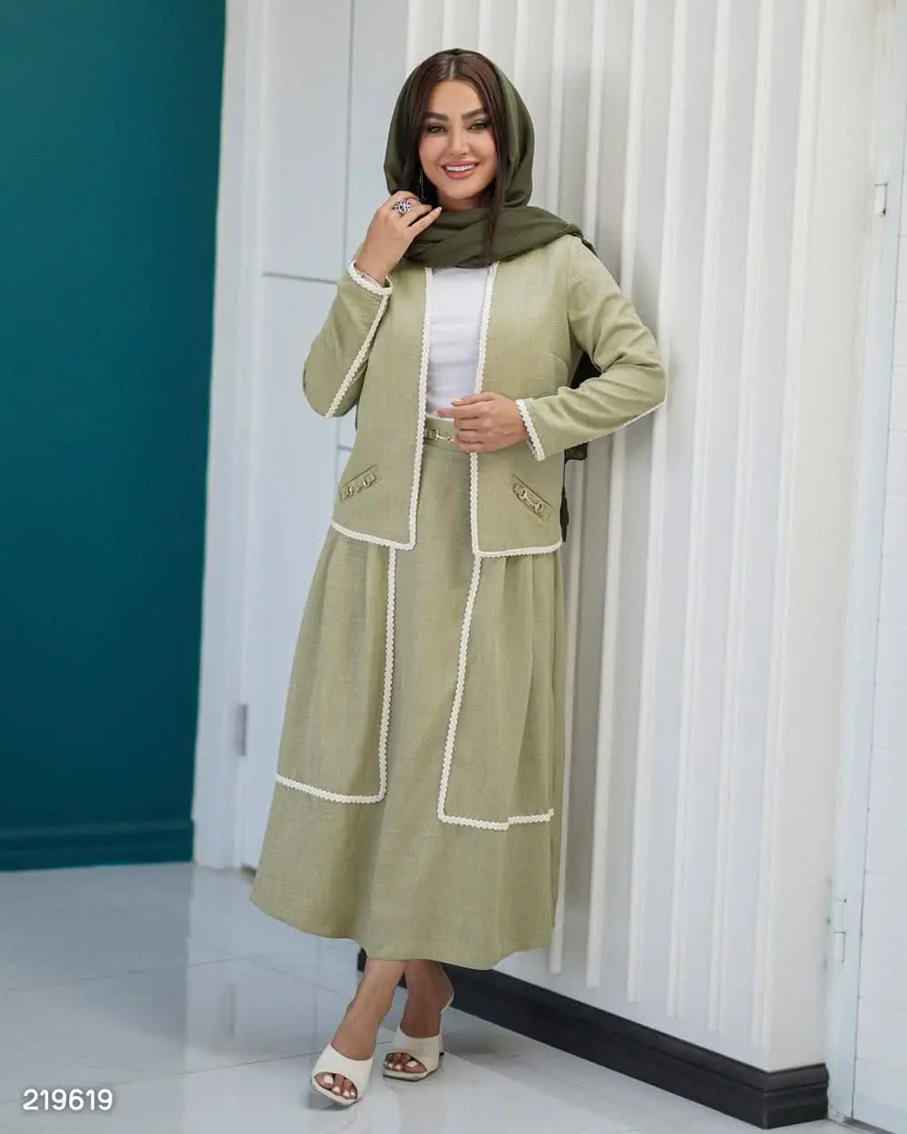 ✨کت و دامن مدل ضحا ❤️کد: ۲۱۹۶
