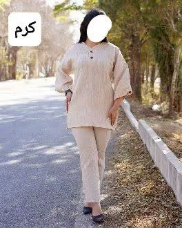 🖋نام: تونیک شلوار یقه دو دکمه 
