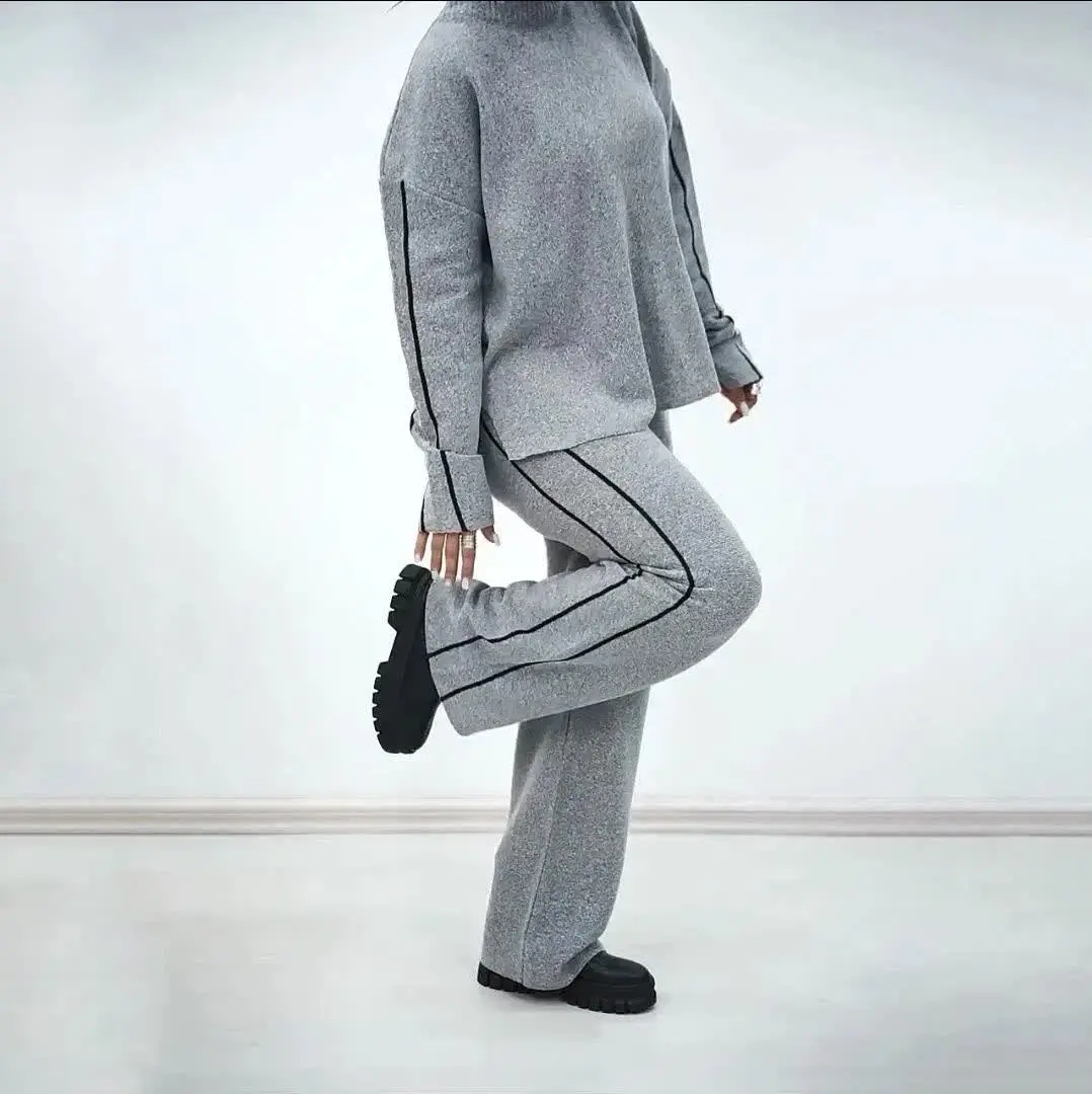 ست مانتو و شلوار بافت