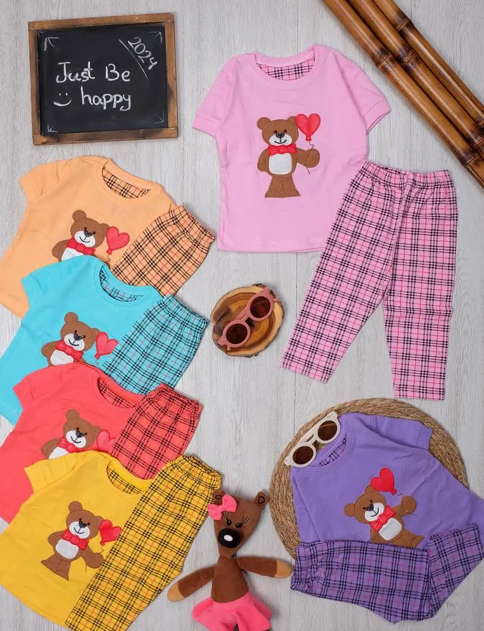 👫تیشرت و شلوارک خرس قلبی👫
