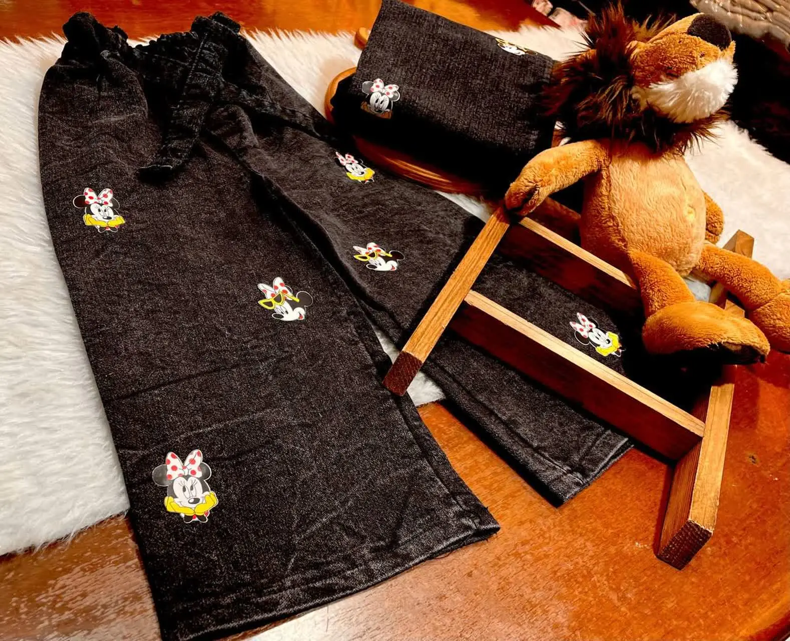 🧶شلوار مام بگ 😍 دخترانه استیکری
