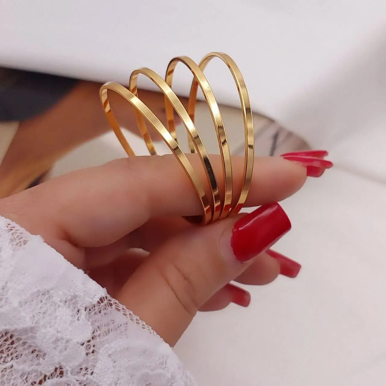 النگو بچگانه آینه ای ۲ میل...