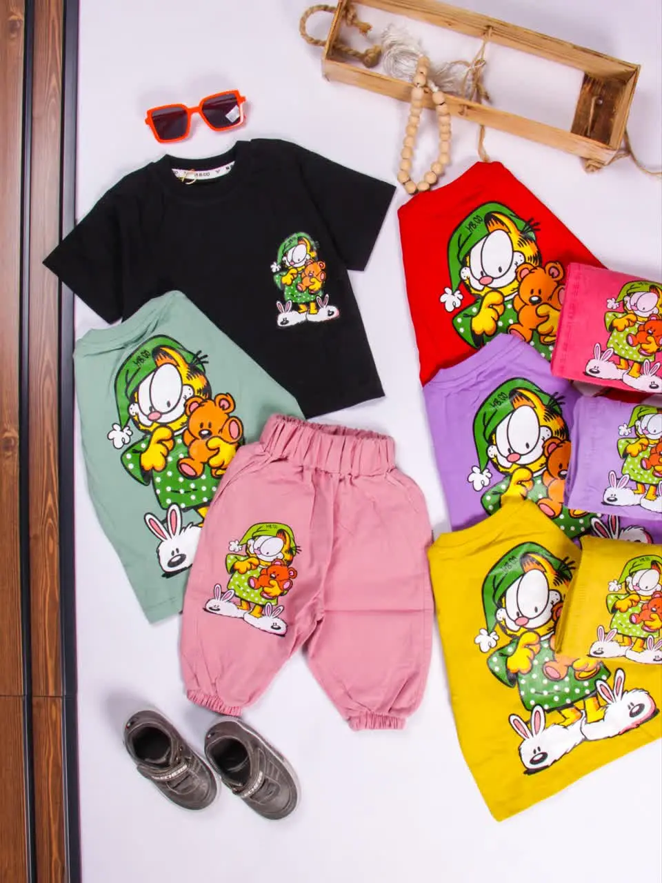 💢تیشرت شلوارک کتان گارفیلد💢
