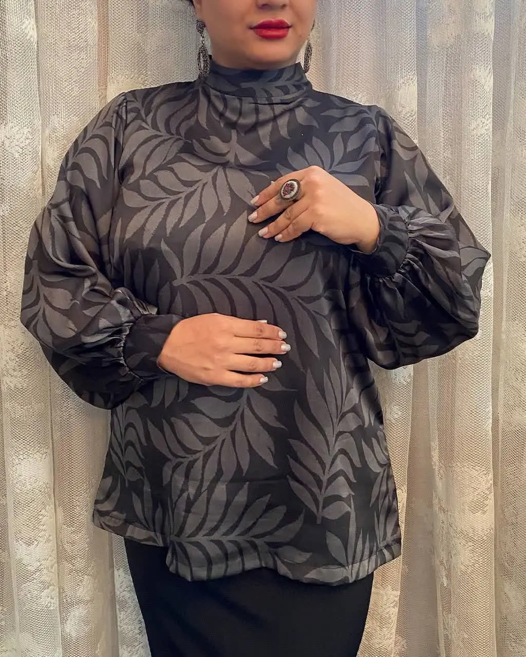 شومیز یقه بسته مدل ترنم (طر...