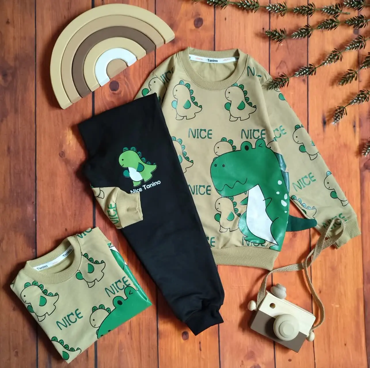 😍ست بلوز و شلوار دایناسور س...