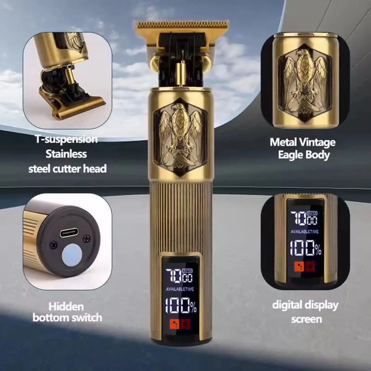 🏆ریش تراش دیجیتال ۳دور T۱۲ ویژه
