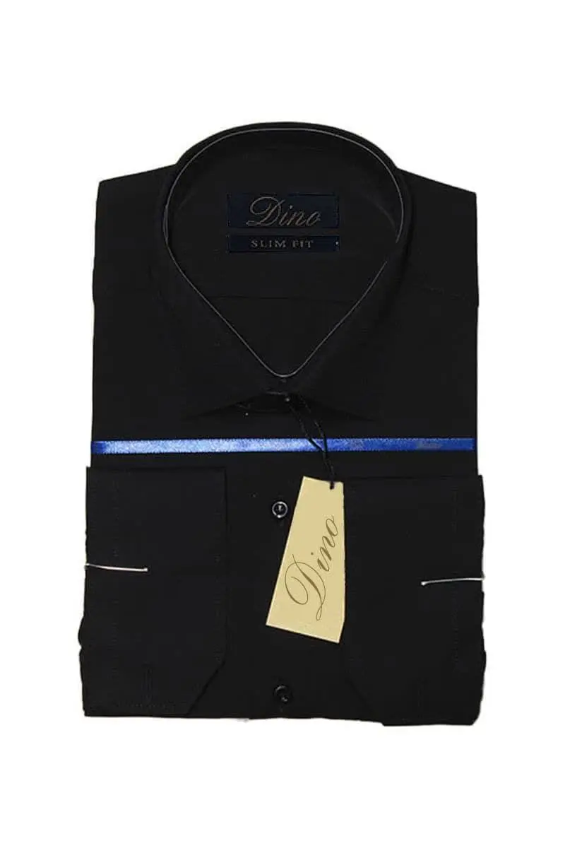 پیراهن مردانه مشکی ساده 
