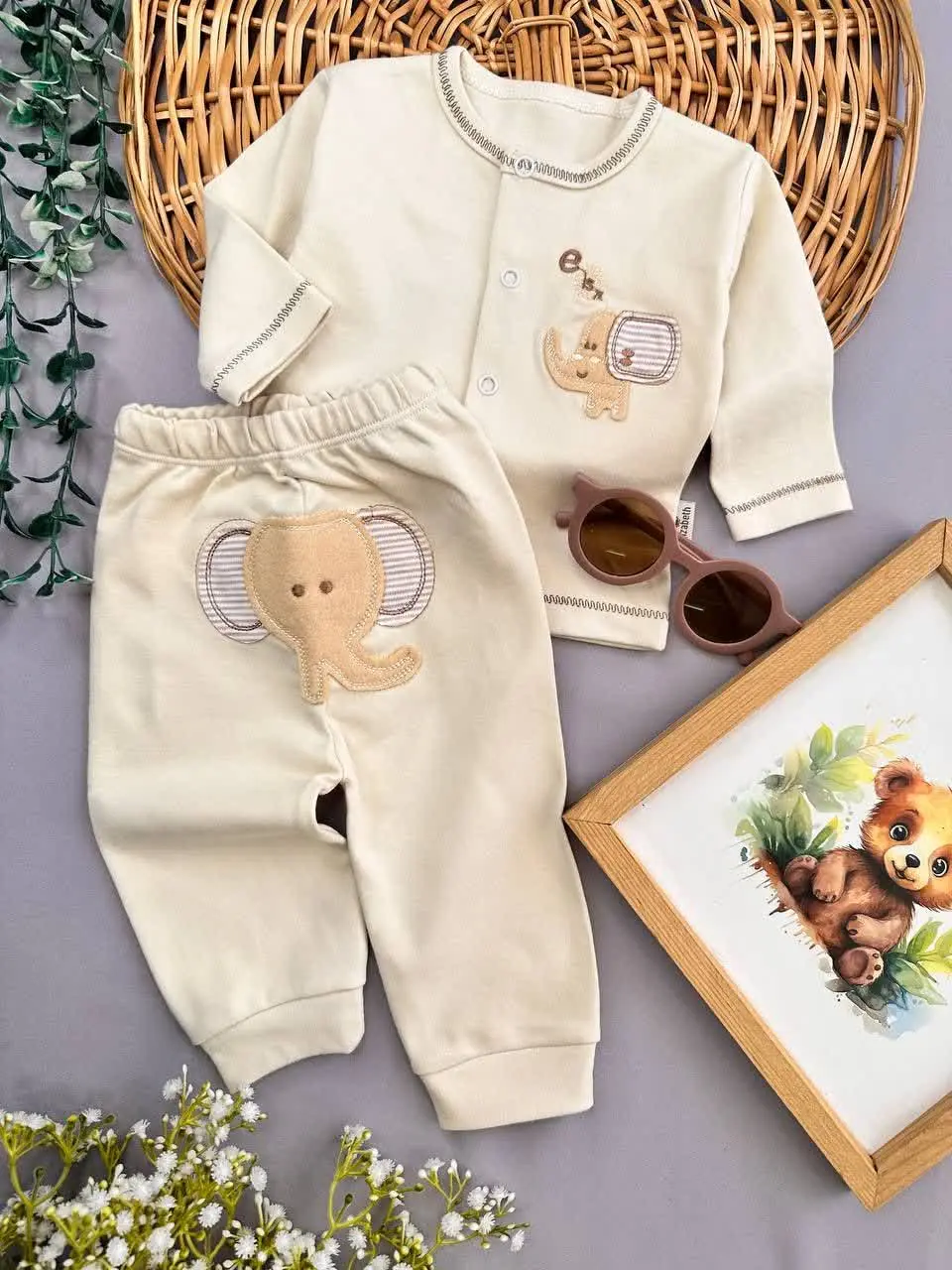 مانتو شلوار الیزابت طرح فیل...