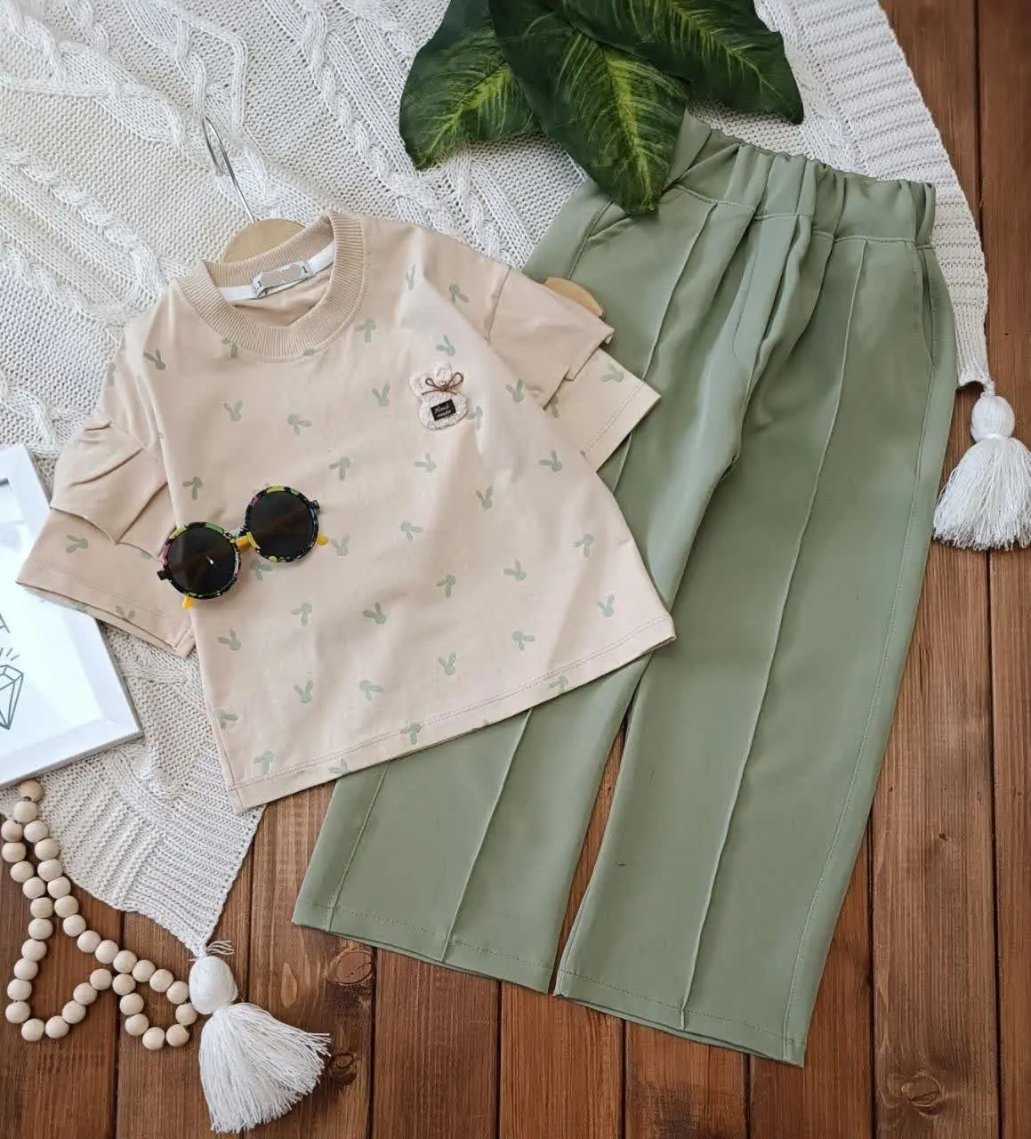 👕نام کالا: #تیشرت_شلوار بگ مازارتی دخترانه 
