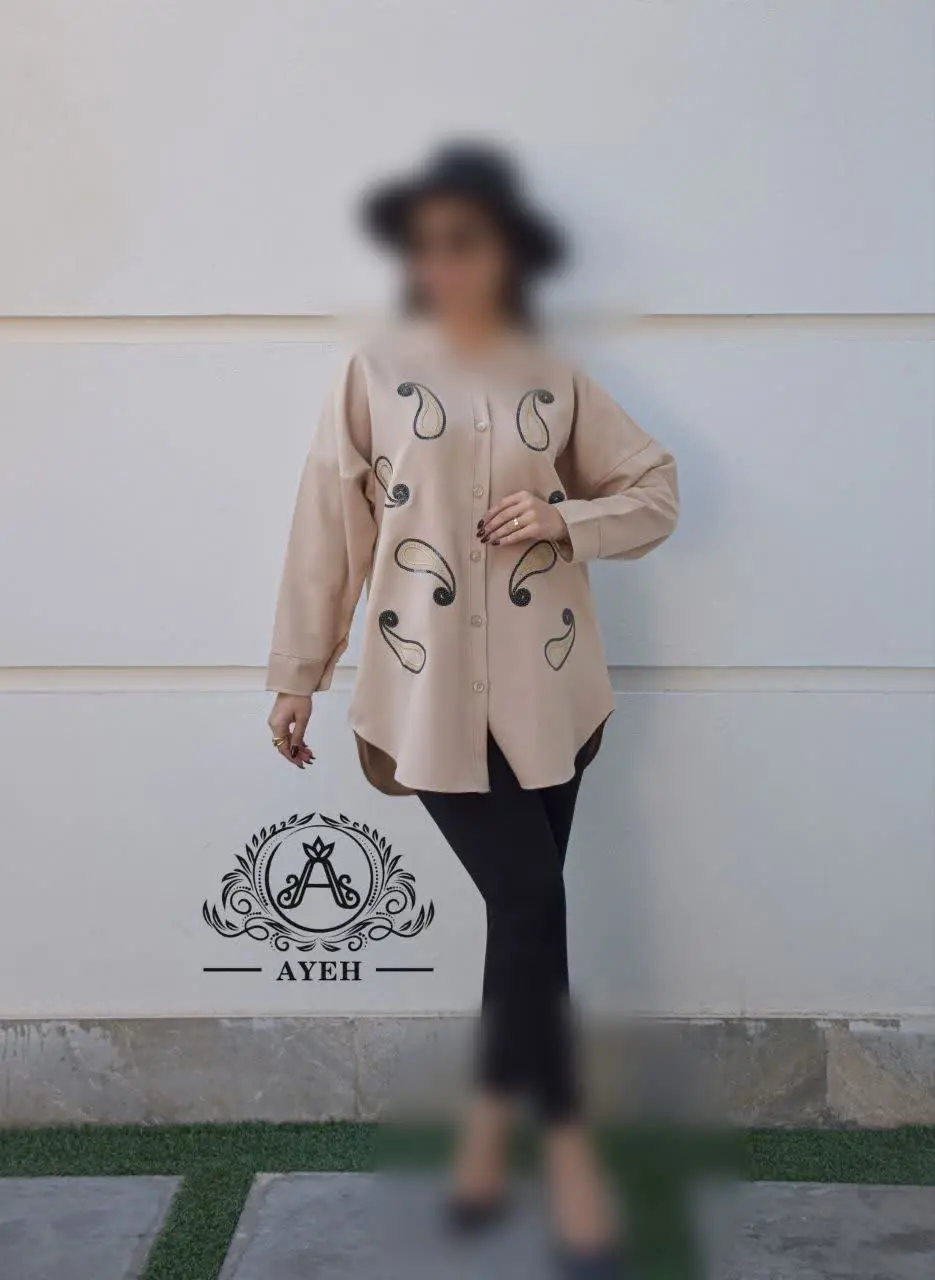 مانتو پولک دوزی 
