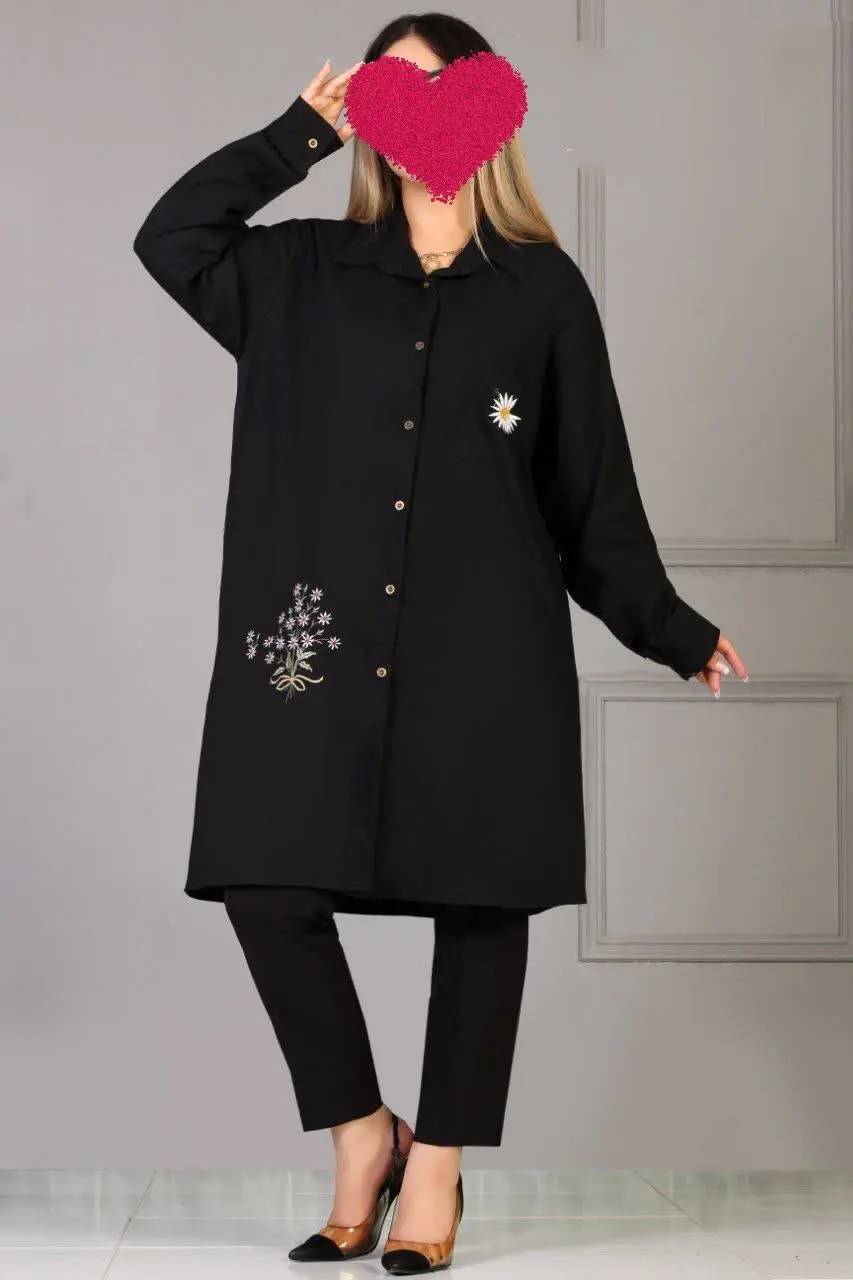 🖋نام: شومیز سایز بزرگ گلدوزی
