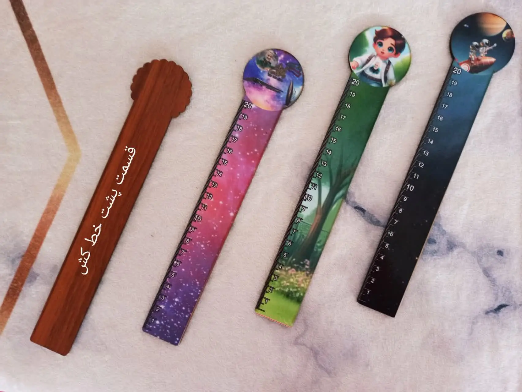 خط کش‌های چوبی زیبا و با کیفیت
