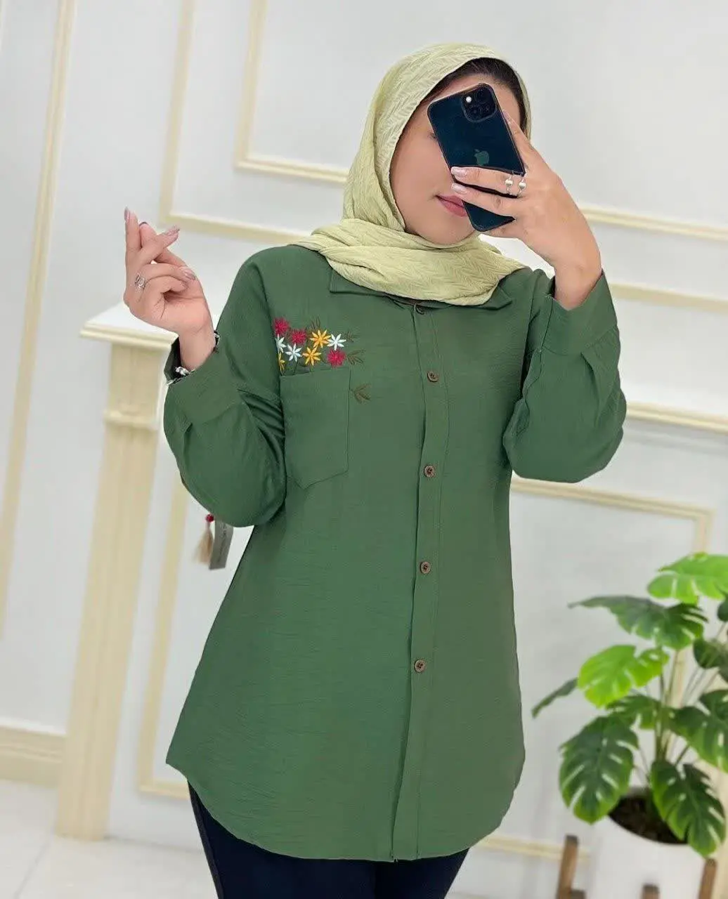 نام: مانتو جیب گلدوزی 
