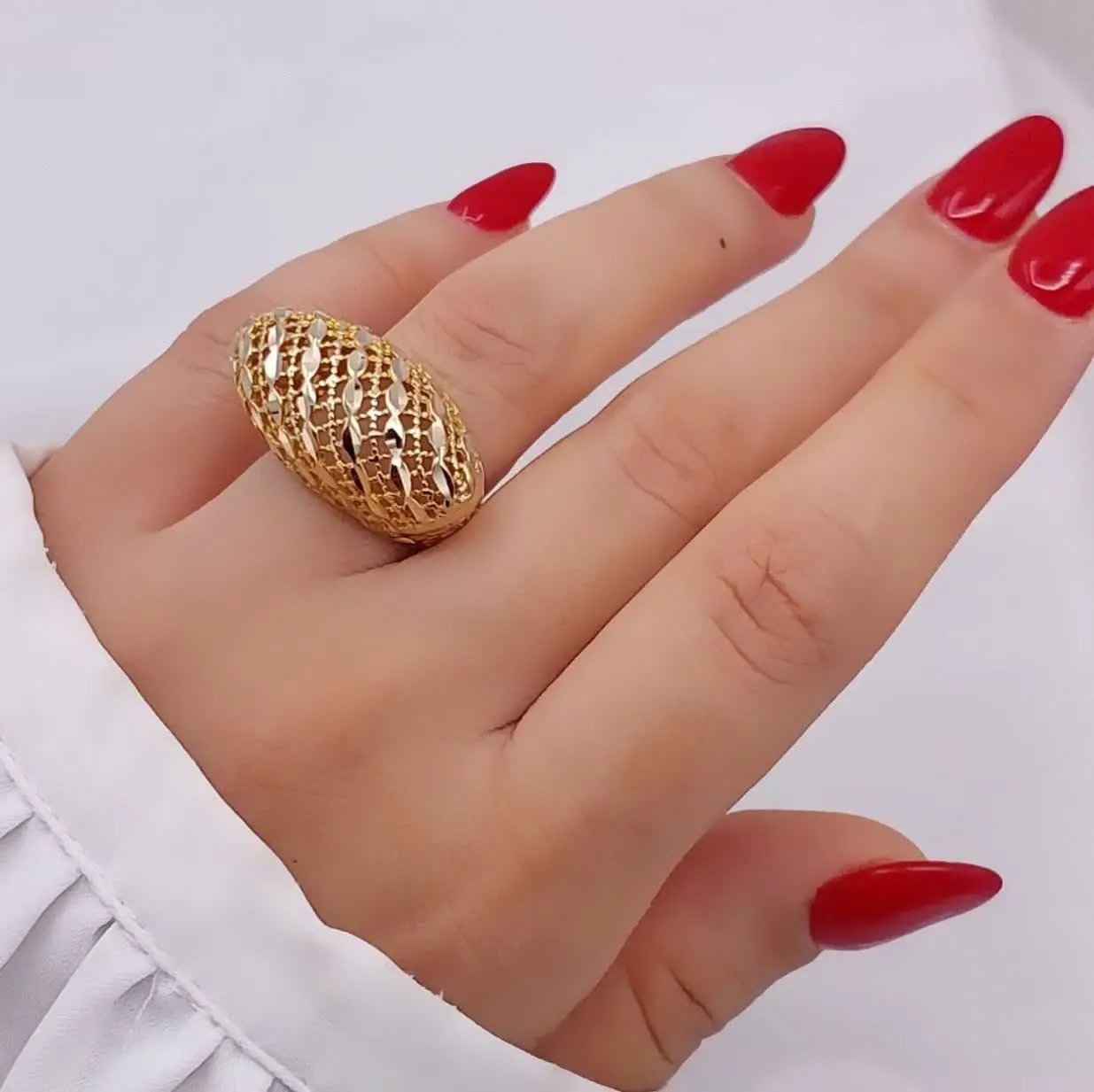 #انگشتر تراش دار طلاروس اصل✨💥
