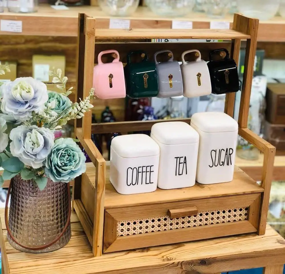 💥استند کافی بار کشودار حصیری💥