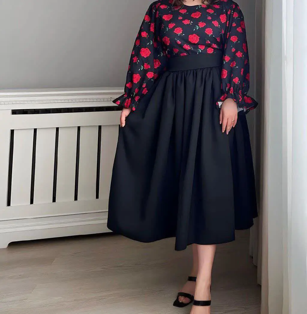 ☀️نام: ست تونیک دامن رز سرخ 🌹✨
