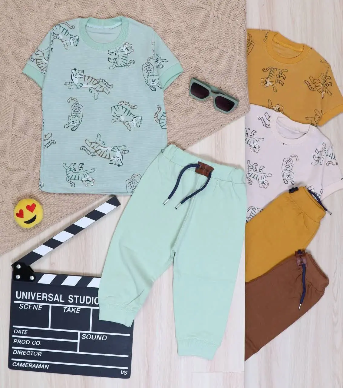 👫تیشرت و شلوار ویفری چاپ ببری👫
