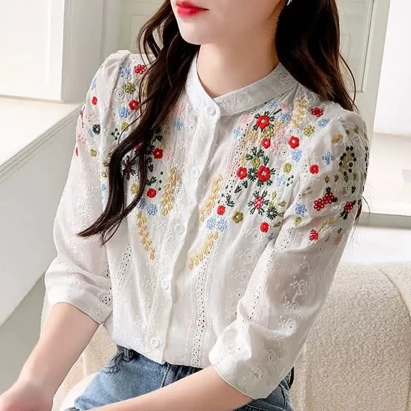 شومیز دخترانه گلدوزی شده
