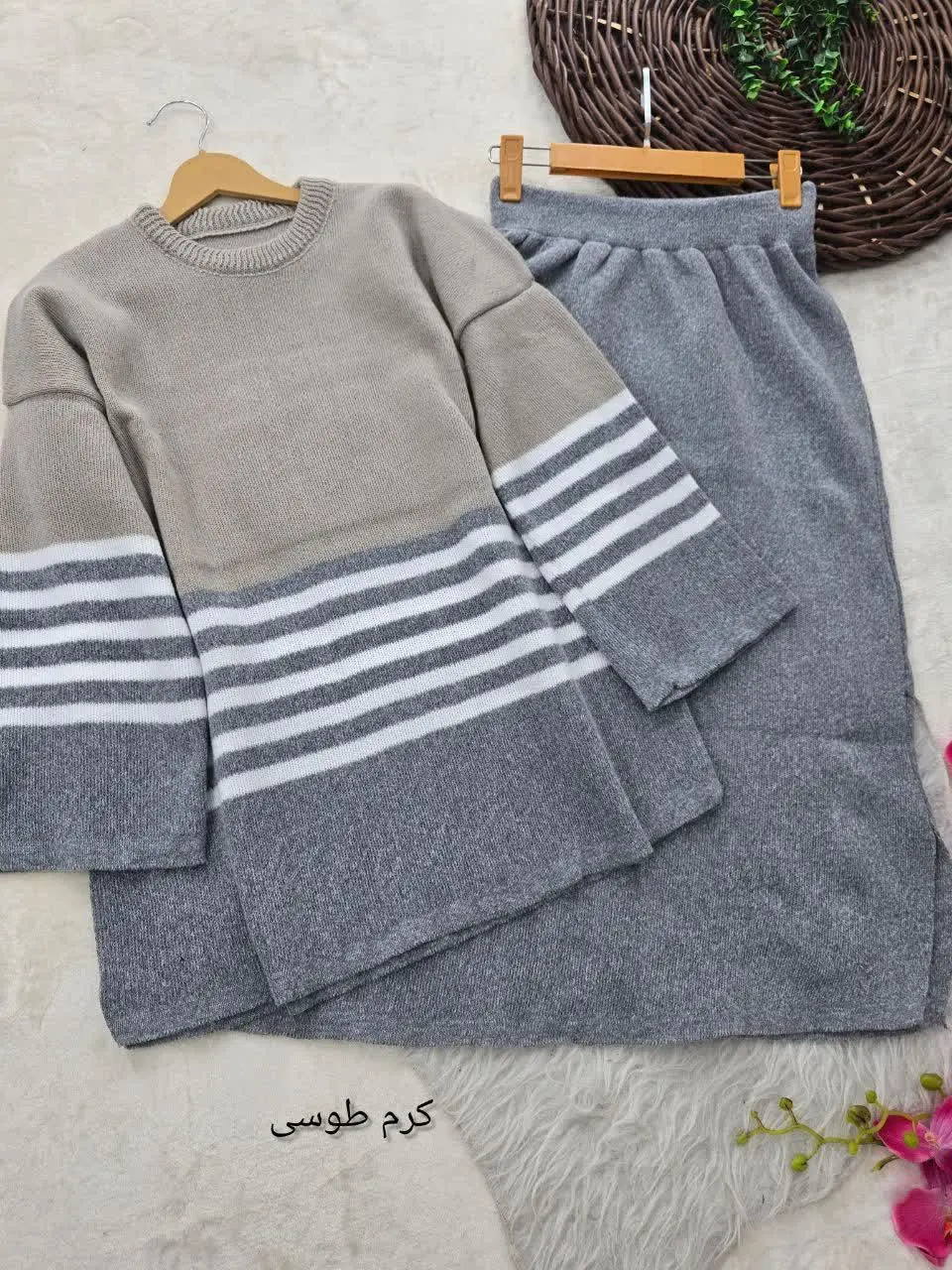 ست بلوز دامن بافت