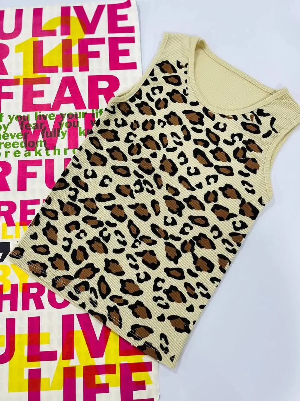 ‎ 👚 کراپ حلقه ای پلنگی 👚