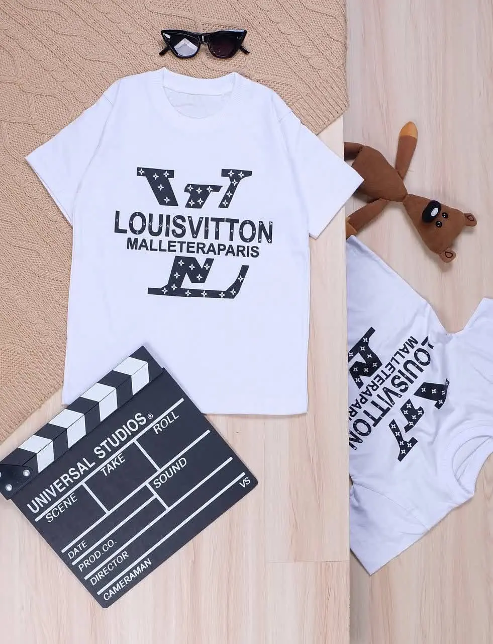 👫تیشرت تک سفید چاپ LV👫
