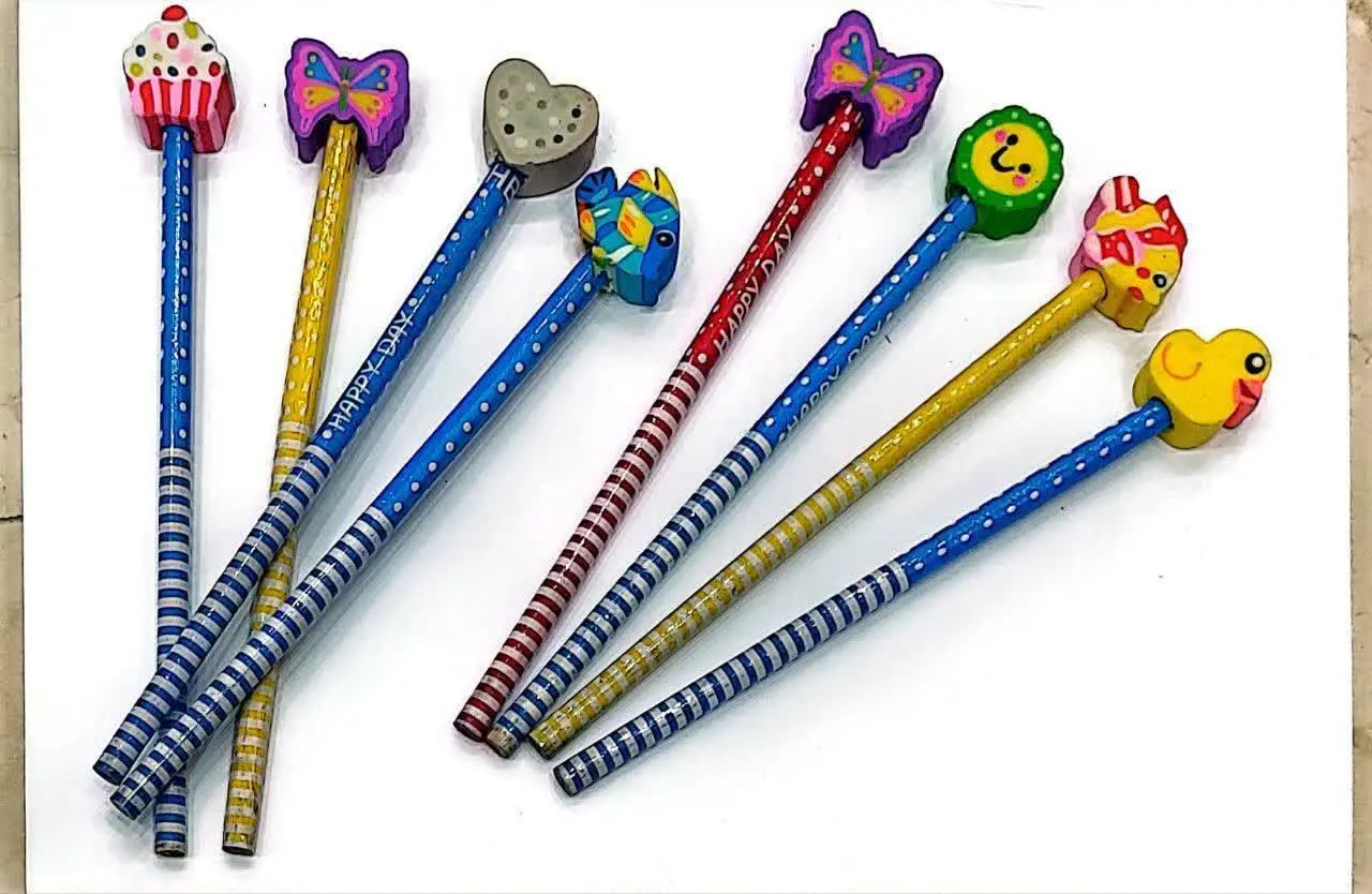 مداد مشکی فانتزی پاکن دار
