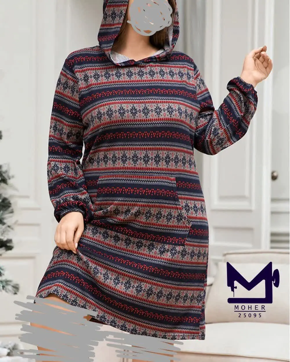 🔸 هودی راحتی طرح سرخپوستی
