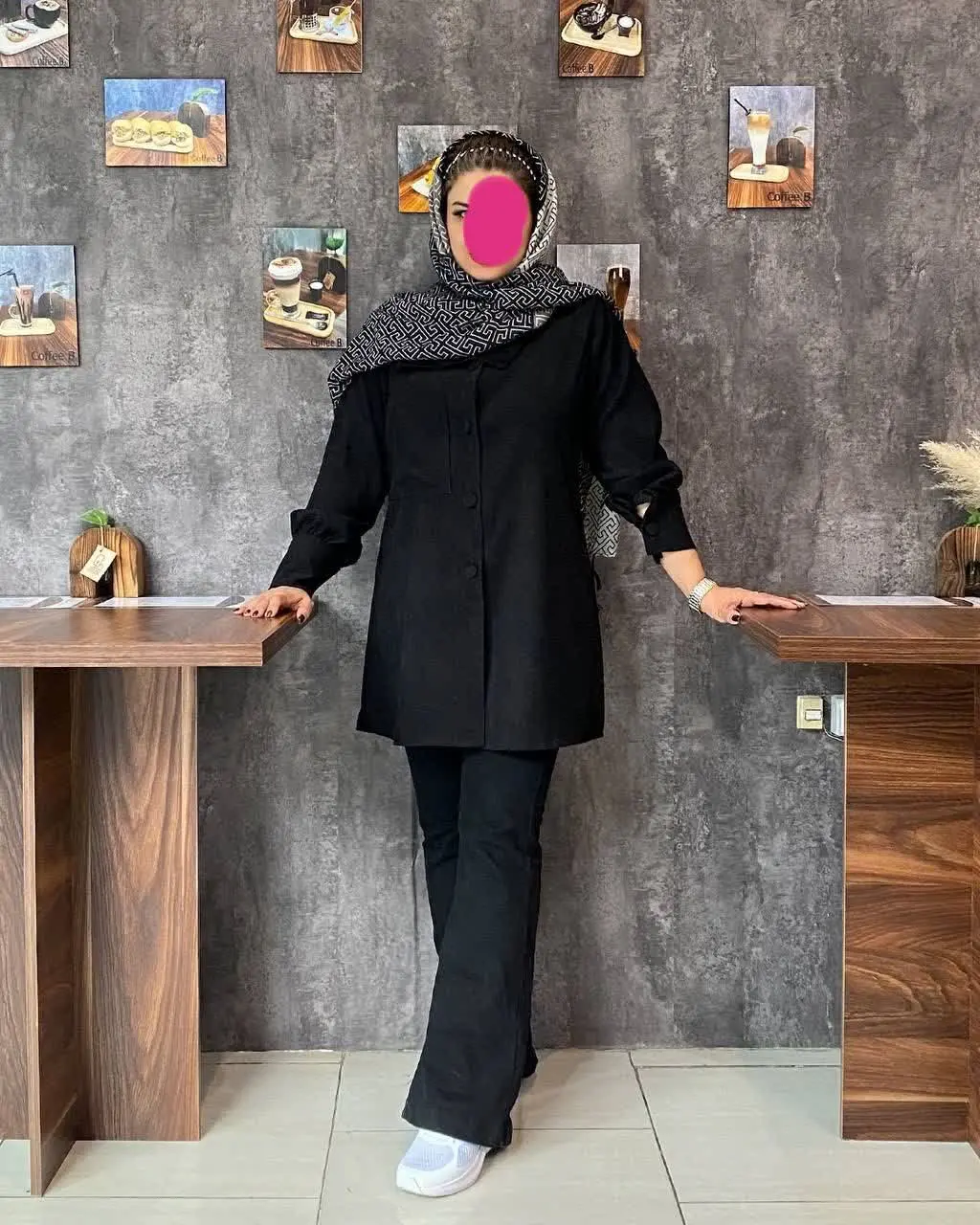 #مانتو دکمه دار مدل #اروین (طراحی #نگاه_مزون 
