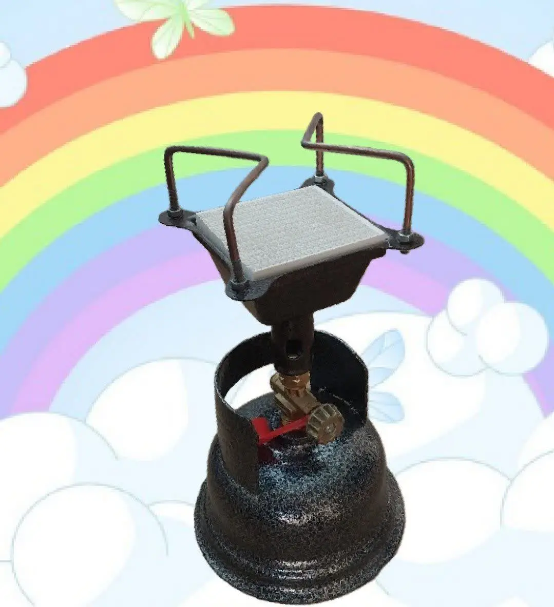 بخاری کوچک سفالی همراه سیلندر نیم کیلویی استاندارد و سرپیکنیک
