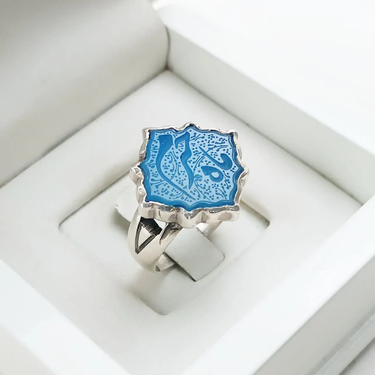 انگشتر نقره مردانه مدل شمسه...