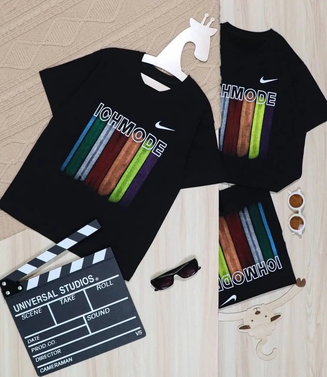 👫تیشرت مشکی پسرانه چاپ ICH MODE👫
