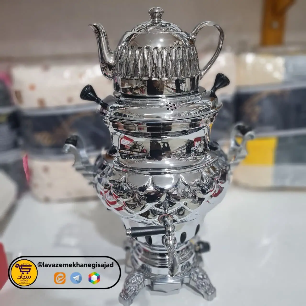 📍سماور 🔺مدل ۳تیکه 🔺۸ لیتری...