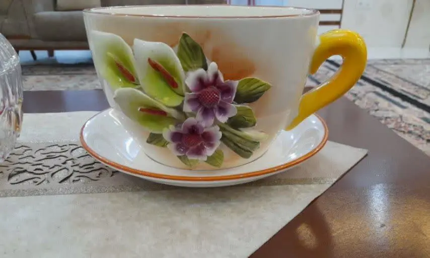 فنجان نعلبکی تزئینی بزرگ 
