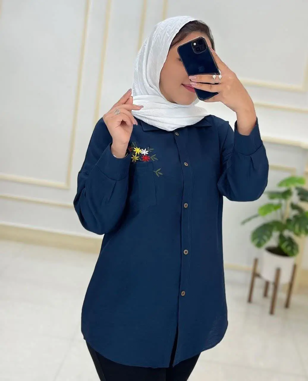 نام: مانتو جیب گلدوزی 
