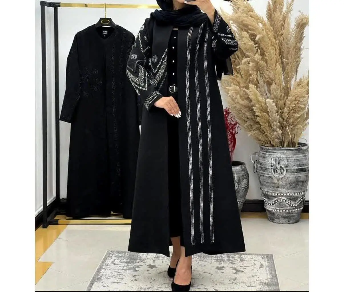 👚نام: مانتو مجلسی قواره بزرگ تا ۵۸ الیزابت 
