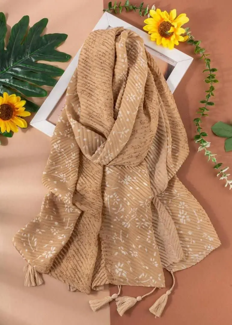 ☑️شال نخی پلیسه وارداتی✨️