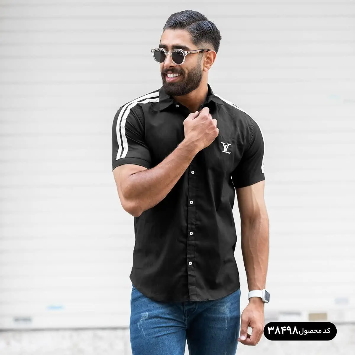 🔺پیراهن مردانه نواردوزی Louis Vitton
