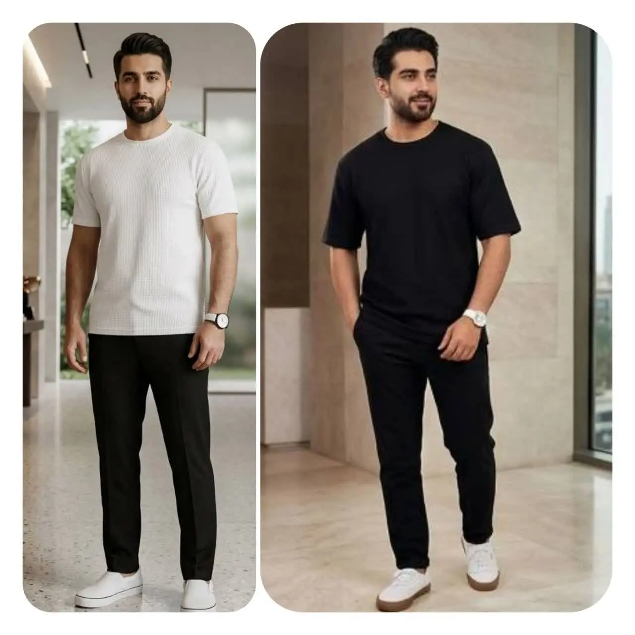 ⚪⚫ تیشرت تک مردانه